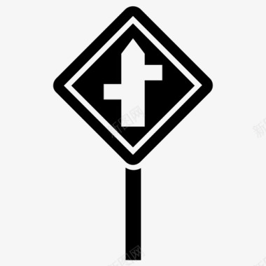 交错路口错开路口行车方向图标图标