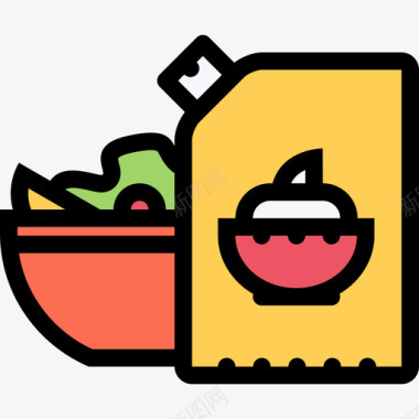 蛋黄酱食品和饮料14彩色图标图标