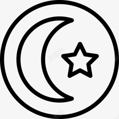 伊斯兰教宗教元素直系图标图标