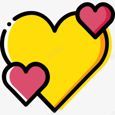心脏监护仪心脏浪漫生活方式3黄色图标图标