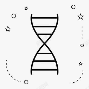 生物DNA生物学dna螺旋图标图标