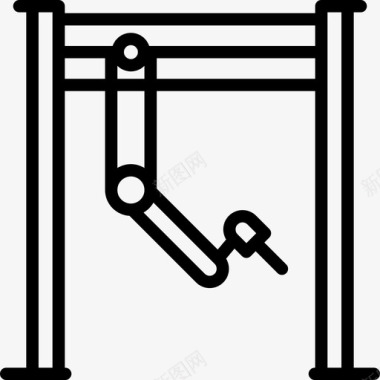 集合漂浮工业机器人工业图标集合线性图标