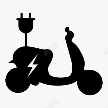 电动滑板车摩托车交通工具图标图标