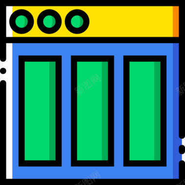 浏览器用户界面6线性颜色图标图标