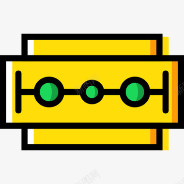 剃须刀美容3黄色图标图标