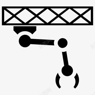 油漆机器起重机机器人工业机械臂工业机器人图标图标