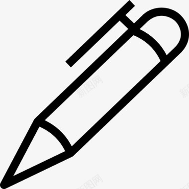 线型钢笔文具2直线型图标图标