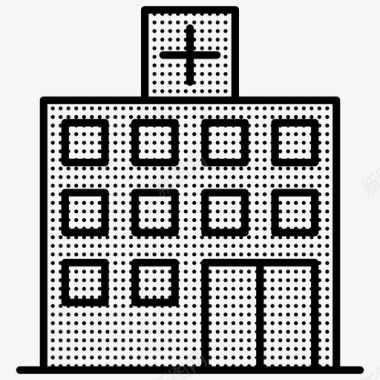 矢量医院大楼医院大楼药品星罗棋布图标图标