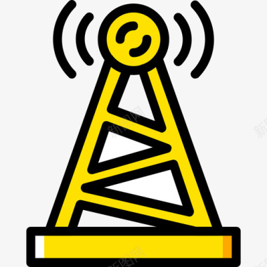 企业新闻天线新闻媒体黄色图标图标