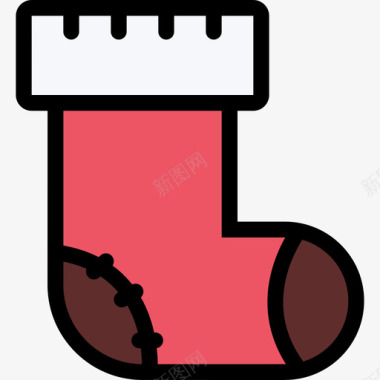袜子圣诞22彩色图标图标