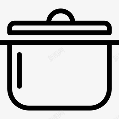 汤厨房元素线性图标图标