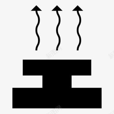流动空气空气冷却流动图标图标
