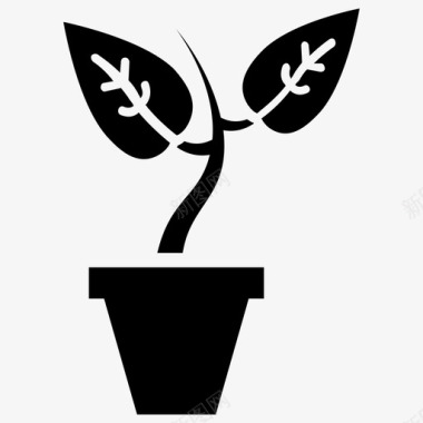 盆栽植物植物生态图标图标