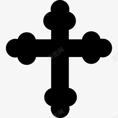 十字架十字架宗教收藏填充图标图标