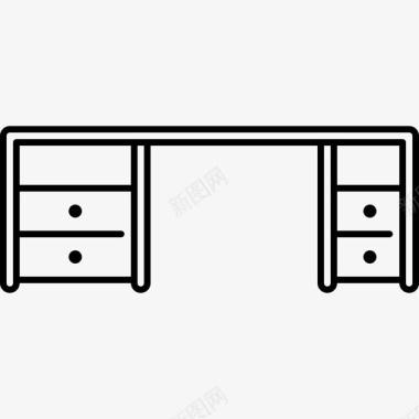 可拆卸办公桌办公桌家具19128px线图标图标