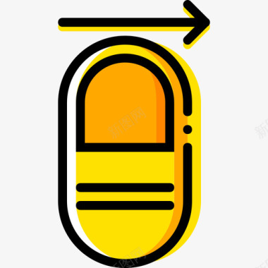 黄色黄岑轻触手势7黄色图标图标