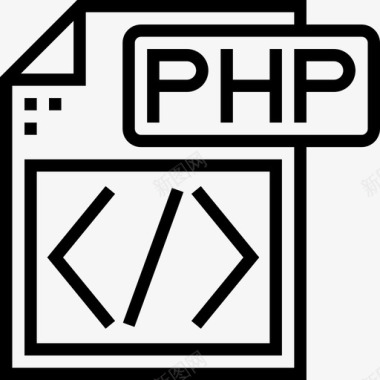 Php文件类型3线性图标图标