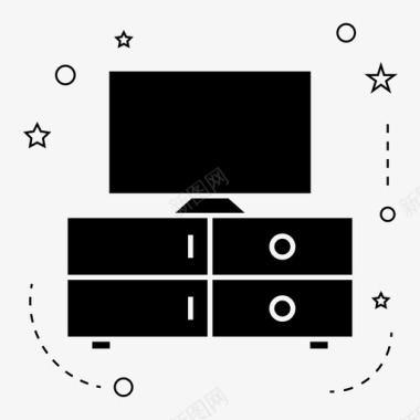 家具背景墙电视天线电子图标图标