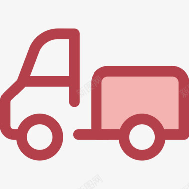 卡车运输8红色图标图标