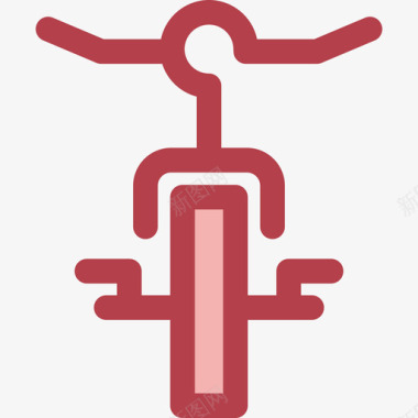 自行车交通18红色图标图标