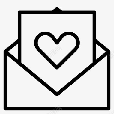 信封信件爱情图标图标