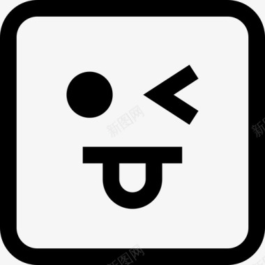 QQ表情图片傻乎乎的表情化的脸直白的图标图标