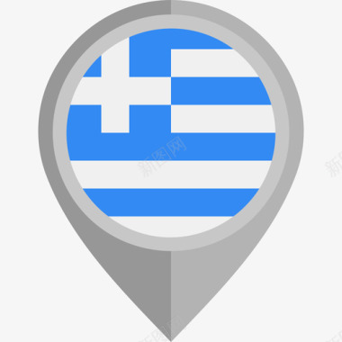 希腊希腊国旗圆形图标图标