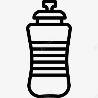 瓶子运动系列直线型图标图标