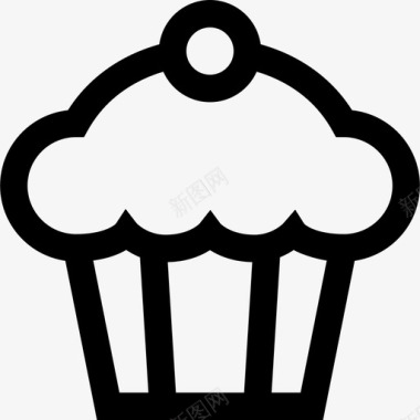 纸杯蛋糕食物4直系图标图标