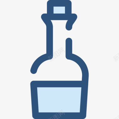 醋食物和餐厅4蓝色图标图标
