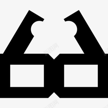3d眼镜电影元素填充图标图标