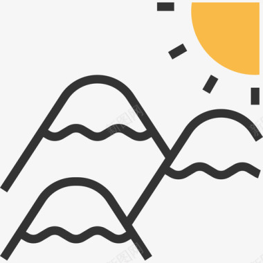 山旅游黄影图标图标