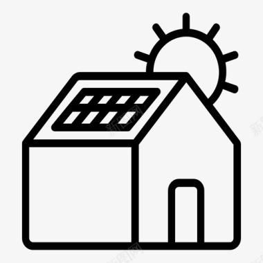 太阳能板太阳能能量电池能量板图标图标