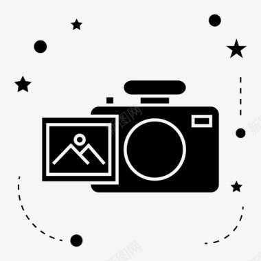 旅行必备品照相机设备数码图标图标