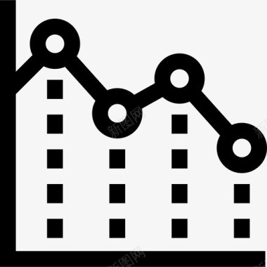 上升折线图折线图财务2线性图标图标