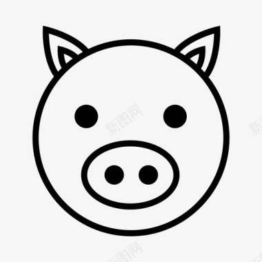 猪猪肉农业图标图标