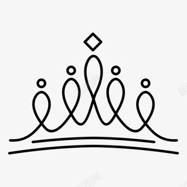 皇冠标志优雅国王图标图标