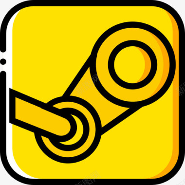 矢量标志Steam社交媒体4黄色图标图标