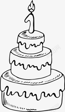 生日孩子生日蛋糕图标图标
