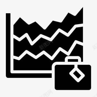 分析矢量图分析公文包图表图标图标