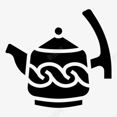 茶壶饮料中国图标图标