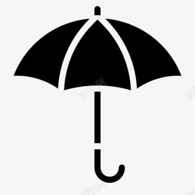 雨伞保护下雨图标图标