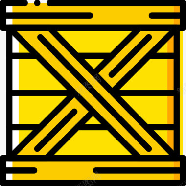 送货箱黄色送货箱图标图标