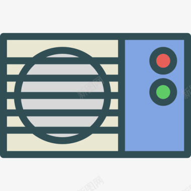 喜庆空调被空调16号天气线性颜色图标图标