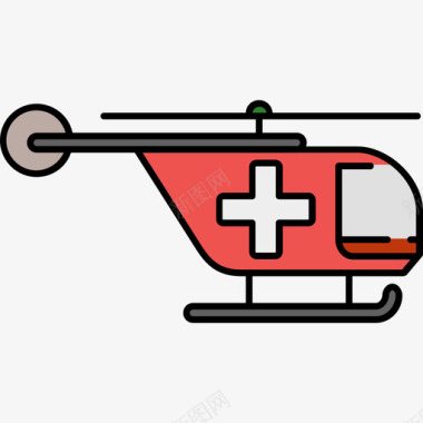 直升机医用14彩色128px图标图标