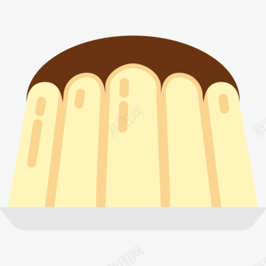 布丁美食套餐平板图标图标