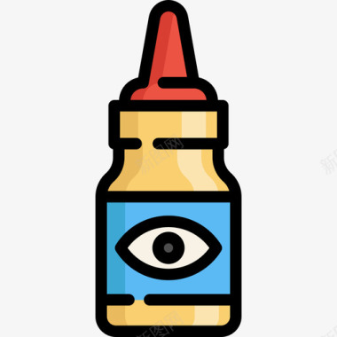 眼药水医用21线性颜色图标图标