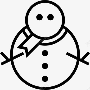 彩绘圣诞雪人雪人圣诞节14直系图标图标