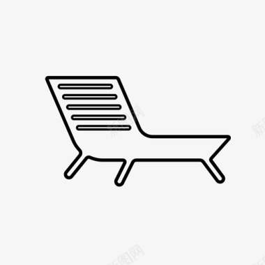 沙滩椅假日休闲椅图标图标