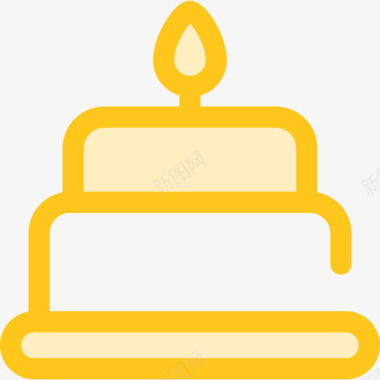 生日蛋糕生日派对10黄色图标图标
